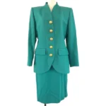 サンローラン セットアップ グリーン ジャケット スカート