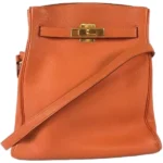 エルメス ケリースポーツMM ショルダーバッグ レザー □E刻印 ゴールド金具