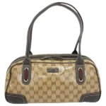 グッチ シェリーライン GGクリスタル ハンドバッグ コーティングキャンバス