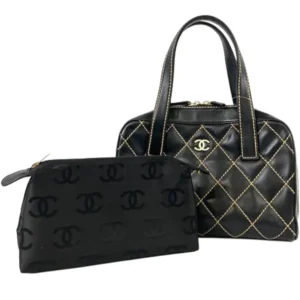 シャネル ワイルドステッチ ハンドバッグ レザー