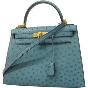 エルメス ケリー28 ハンドバッグ オーストリッチ ○Z刻印 ゴールド金具