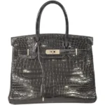 エルメス バーキン30 ハンドバッグ クロコダイル □D刻印 シルバー金具