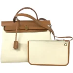 エルメス エールバッグジップPM ショルダーバッグ キャンバス W刻印 ゴールド金具