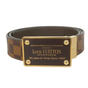 ルイ・ヴィトン ダミエ サンチュール ベルト レザー M9677