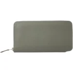 エルメス アザップロングシルクイン 財布 レザー W刻印 シルバー金具