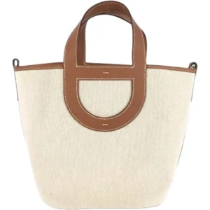 エルメス インザループ23 ハンドバッグ キャンバス レザー W刻印 シルバー金具