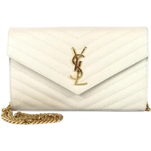 サンローラン クラシックモノグラム チェーンウォレット レザー