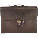 エルメス サックアデペッシュ41 ブリーフケース レザー シルバー金具