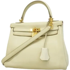 エルメス ケリー25 ハンドバッグ レザー X刻印 ゴールド金具