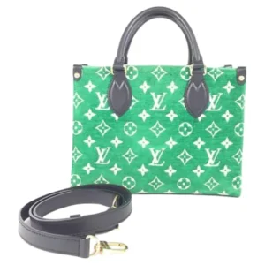 ルイ・ヴィトン モノグラムジャガードベルベット オンザゴーPM ハンドバッグ M46216 