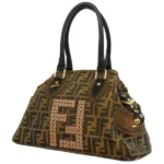 フェンディ ズッカ エトニコ ハンドバッグ ナイロンキャンバス