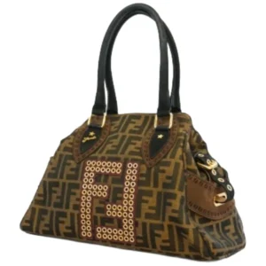 フェンディ ズッカ エトニコ ハンドバッグ ナイロンキャンバス