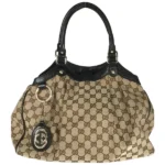 グッチ スーキー ハンドバッグ キャンバス レザー