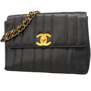 シャネル マドモアゼル チェーンショルダーバッグ キャビアスキン
