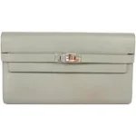 エルメス ケリーウォレット 財布 レザー X刻印 シルバー金具