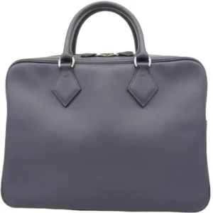 エルメス プリュムストラップ ブリーフケース レザー W刻印 シルバー金具