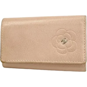 シャネル カメリア キーケース キーリング レザー