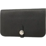 エルメス ドゴンGM 財布 レザー Y刻印 シルバー金具