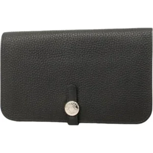 エルメス ドゴンGM 財布 レザー Y刻印 シルバー金具