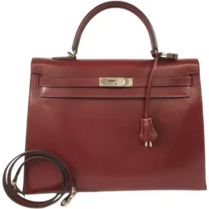 エルメス ケリー35 ハンドバッグ レザー □O刻印 シルバー金具