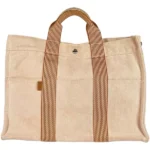 エルメス ニューフールトゥMM トートバッグ キャンバス シルバー金具