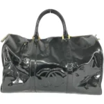 シャネル ボストンバッグ パテントレザー