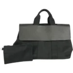 エルメス ヴァルパライソMM ハンドバッグ キャンバス シルバー金具