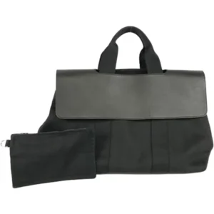 エルメス ヴァルパライソMM ハンドバッグ キャンバス シルバー金具