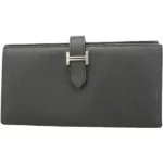 エルメス ベアンスフレ 財布 レザー X刻印 シルバー金具