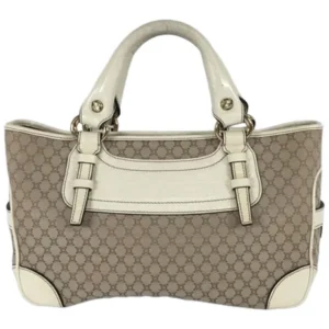 セリーヌ マカダム ブギーバッグ ハンドバッグ キャンバス レザー