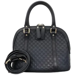 グッチ マイクログッチシマ ハンドバッグ レザー