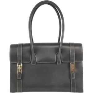 エルメス ドラッグ27 ハンドバッグ レザー シルバー金具