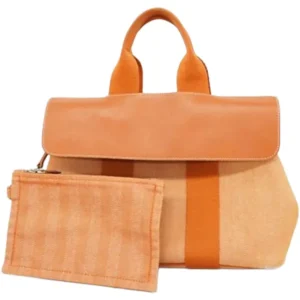 エルメス ヴァルパライソPM ハンドバッグ キャンバス □K刻印 シルバー金具