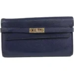 エルメス ケリーウォレット 財布 レザー D刻印 シルバー金具