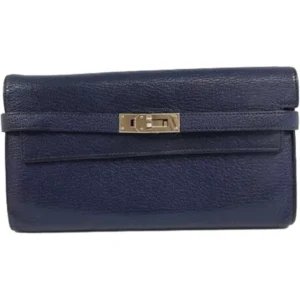 エルメス ケリーウォレット 財布 レザー D刻印 シルバー金具