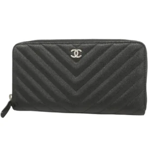 シャネル Vステッチ 財布 キャビアスキン