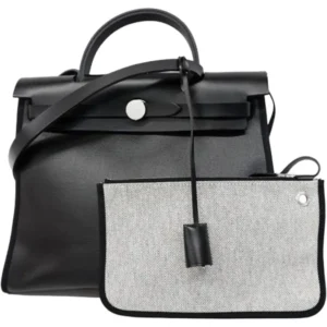 エルメス エールバッグジップPM ショルダーバッグ コーティングキャンバス K刻印 シルバー金具