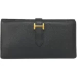 エルメス ベアンスフレ 財布 レザー D刻印 ゴールド金具