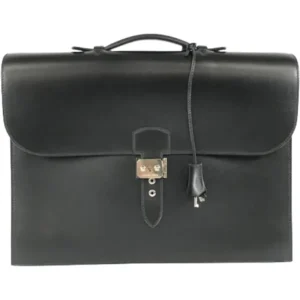 エルメス サックアデペッシュ38 ブリーフケース レザー □E刻印 シルバー金具