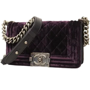 シャネル ボーイシャネル チェーンショルダーバッグ ベロア