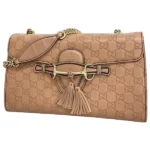 グッチ グッチシマ ホースビット ショルダーバッグ レザー