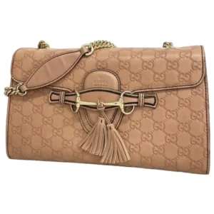 グッチ グッチシマ ホースビット ショルダーバッグ レザー