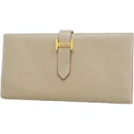 エルメス ベアンスフレ 財布 レザー X刻印 ゴールド金具