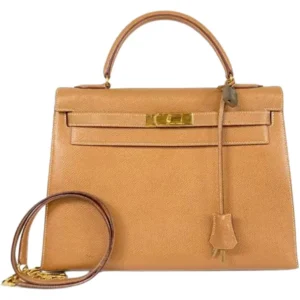 エルメス ケリー32 ハンドバッグ レザー ○T刻印 ゴールド金具