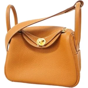 エルメス リンディミニ ショルダーバッグ レザー B刻印 ゴールド金具