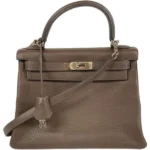 エルメス ケリー28 ハンドバッグ レザー □L刻印 ゴールド金具