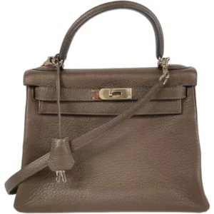 エルメス ケリー28 ハンドバッグ レザー □L刻印 ゴールド金具