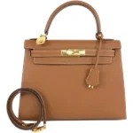 エルメス ケリー28 ハンドバッグ レザー □L刻印 ゴールド金具