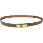エルメス ケリー18 ベルト レザー W刻印 ゴールド金具