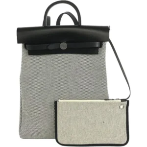 エルメス エールバッグジップアドPM リュックサック キャンバス Z刻印 シルバー金具